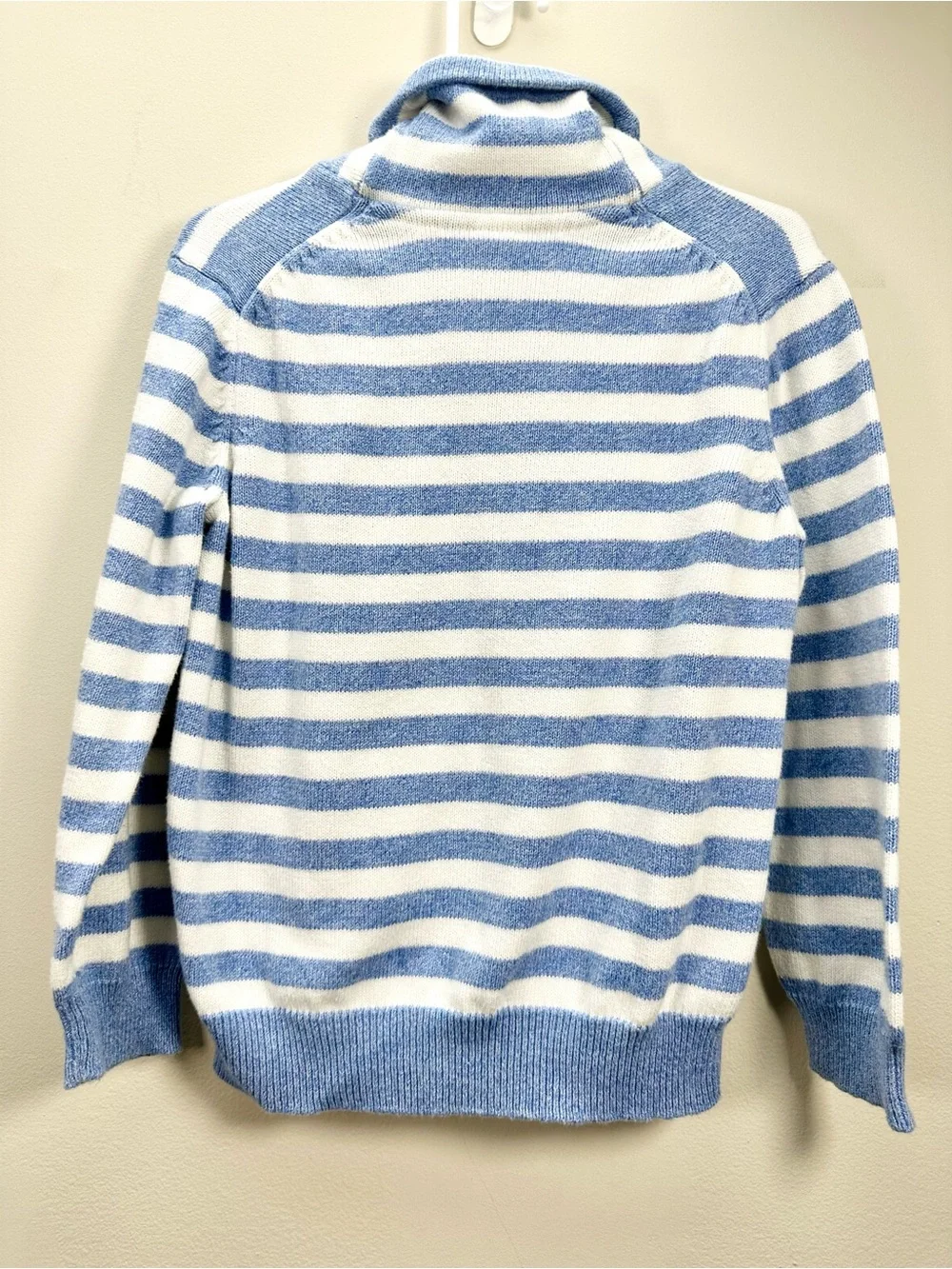 Janie and Jack Sky Stripe Shawl Collar Pullover Sweater, 4T - Picture 3 of 12